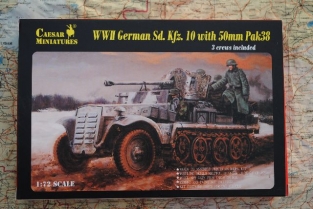 Caesar Miniatures 7209  WWII German Sd.Kfz.10 with 50mm Pak38